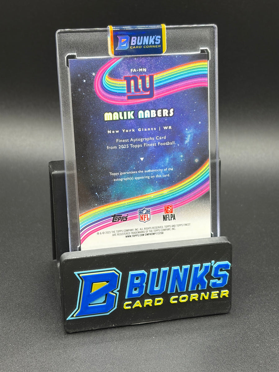 2025 Malik Nabers Topps Finest Auto Base