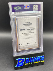 2023 Gunnar Henderson Archival Auto Sapphire PSA 7
