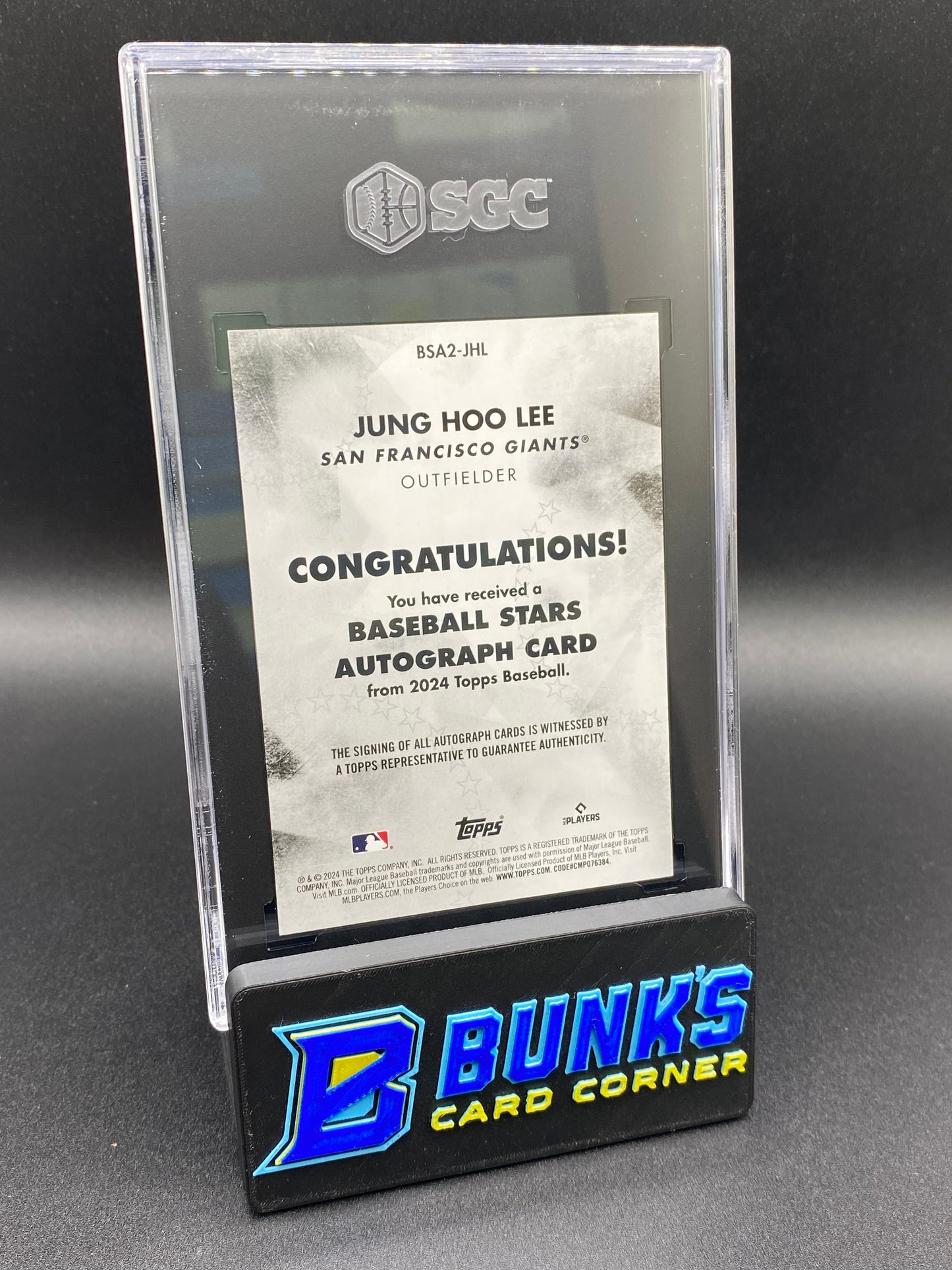 2024 Jung Hoo Lee Baseball Stars Auto SGC 10/8.5