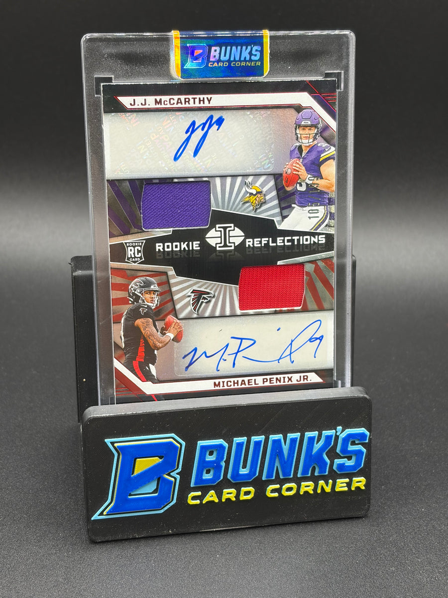 2024 JJ McCarthy & Michael Penix Jr Rookie Reflections Dual Auto RC