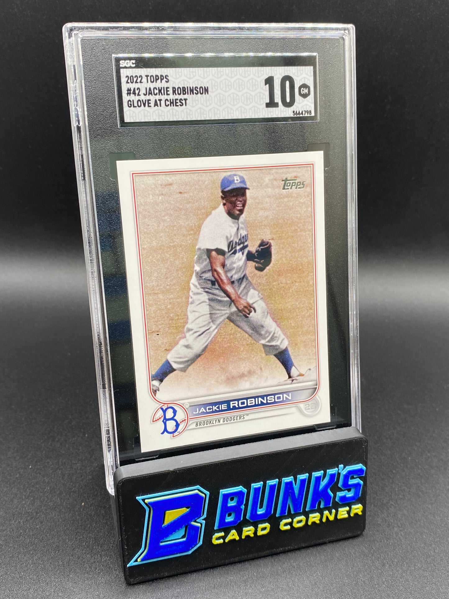 2022 Jackie Robinson Glove At Chest SGC 10