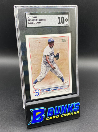 2022 Jackie Robinson Glove At Chest SGC 10