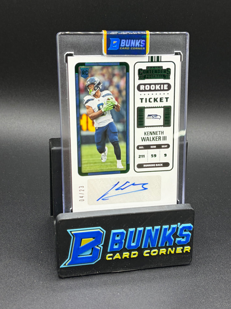 2022 Kenneth Walker III Contenders Rookie Ticket Auto 4/23