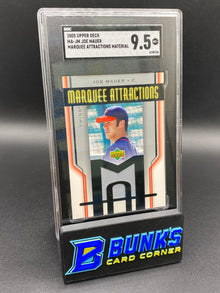 2005 Joe Mauer Marguee Attractions Material SGC 9.5