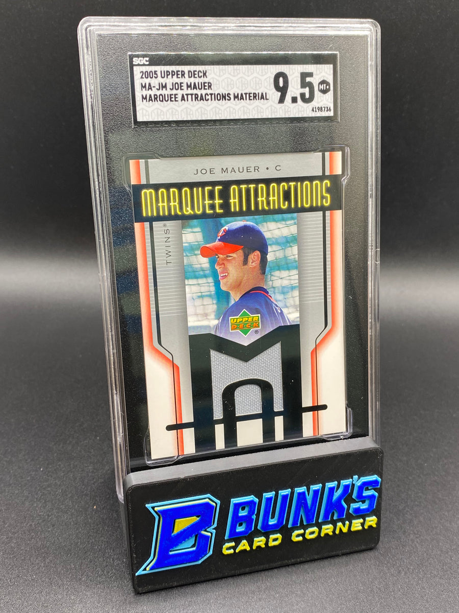 2005 Joe Mauer Marguee Attractions Material SGC 9.5