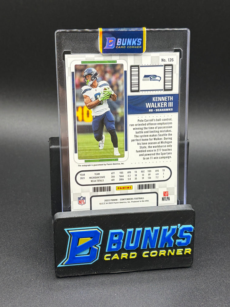 2022 Kenneth Walker III Contenders Rookie Ticket Auto 4/23