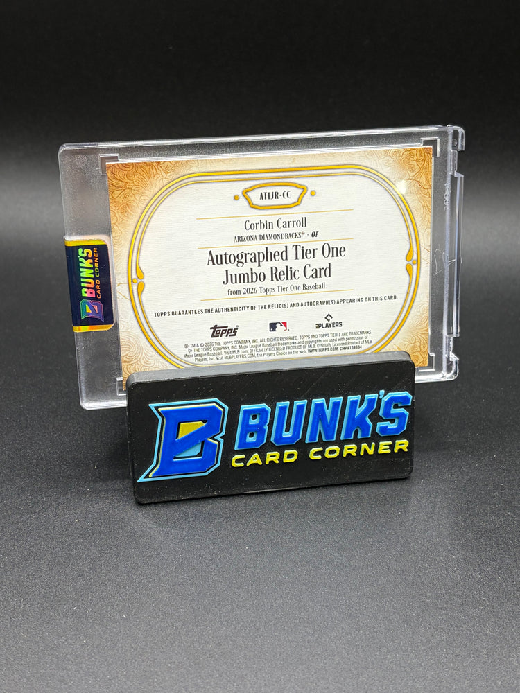 2026 Corbin Carroll Auto Tier One Jumbo Relic 34/49