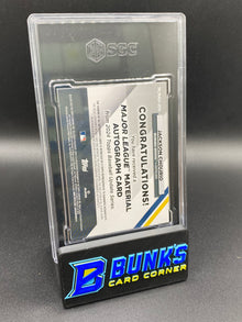 2024 Jackson Chourio Major League Mat. Auto 20/50 SGC Auto 10
