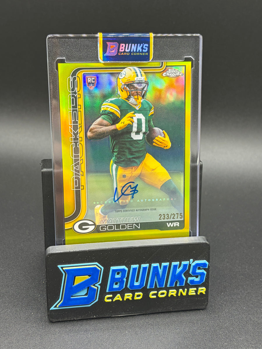 2025 Matthew Golden Rookie Auto Variation Yellow Refractor 233/275 RC