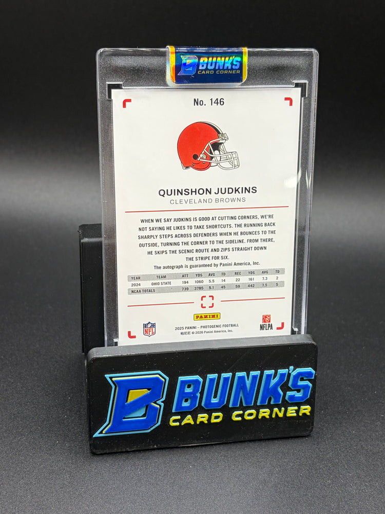 2025 Quinshon Judkins Photogenic Rookie Auto RC 33/49