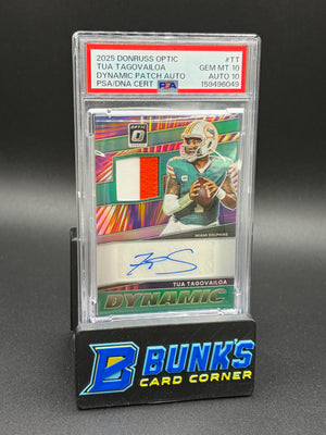 2025 Tua Tagovailoa Dynamic Patch Auto Optic PSA 10 Auto 10 17/35
