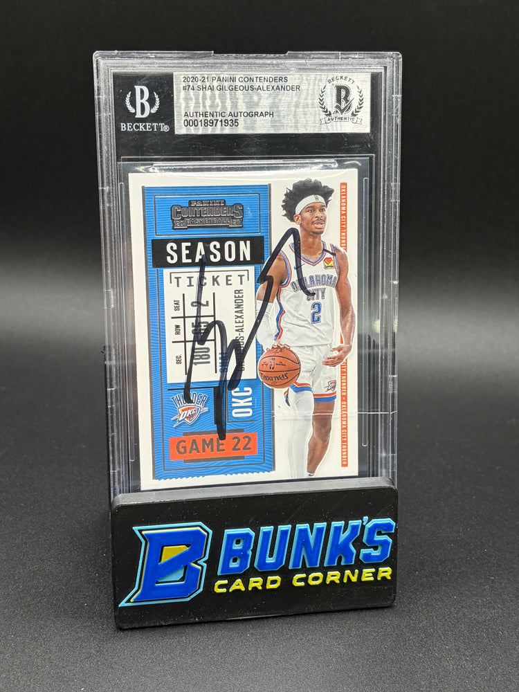 2020-21 Shai Gilgeous Alexander AU Contenders Beckett