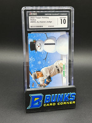 2022 Aaron Judge Relics Holiday CGC 10