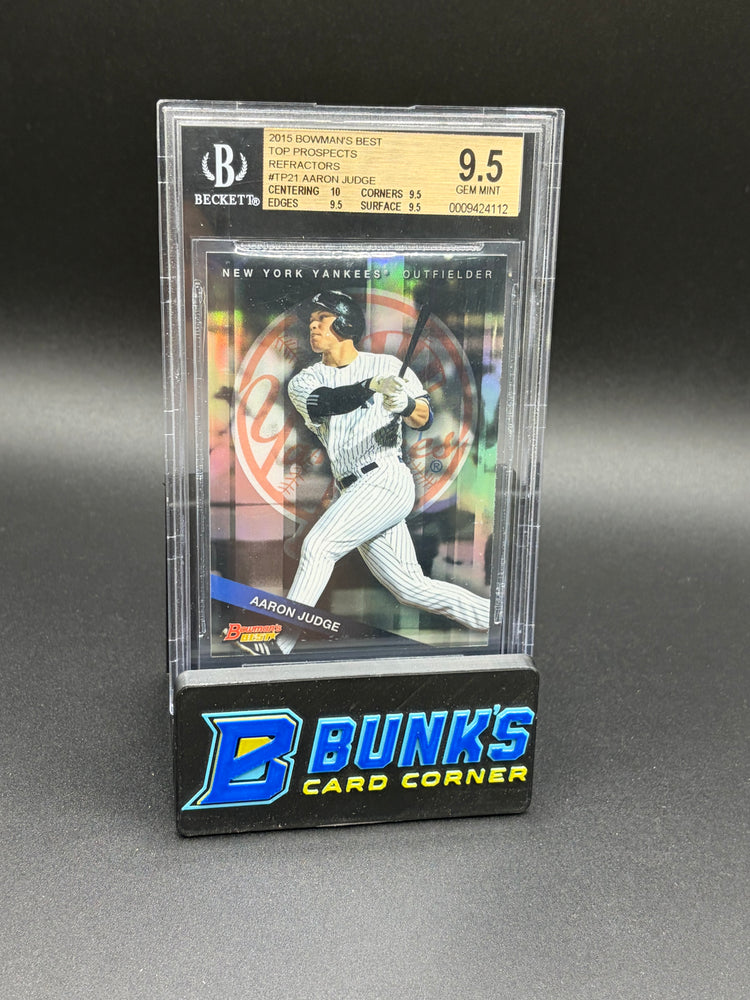 2015 Aaron Judge Refractors Top Prospects Beckett 9.5