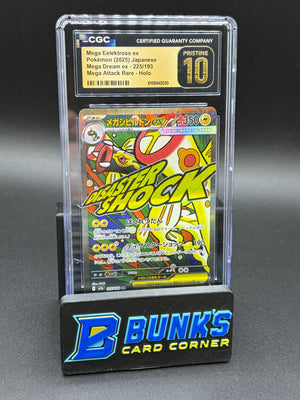 Mega Eelektross ex Mega Attack Rare Holo CGC Pristine 10 Japanese