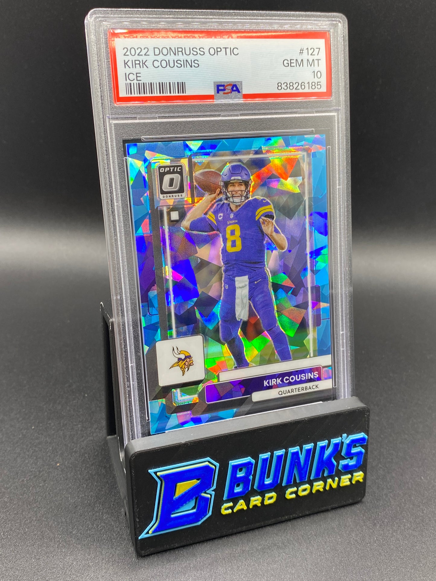 2022 Kirk Cousins Ice PSA 10 POP 1 3/15