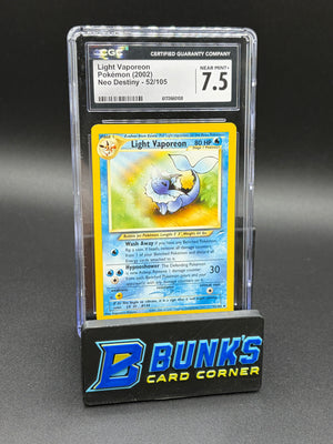Light Vaporeon Neo Destiny CGC 7.5