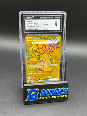 Pikachu ex Hyper Rare Holo CGC 9