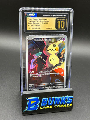 Team Rocket's Mimikyu Art Rare Holo CGC Pristine 10 Japanese