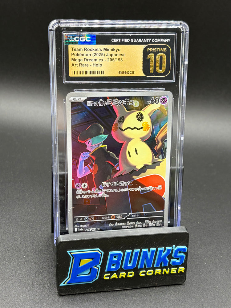 Team Rocket's Mimikyu Art Rare Holo CGC Pristine 10 Japanese