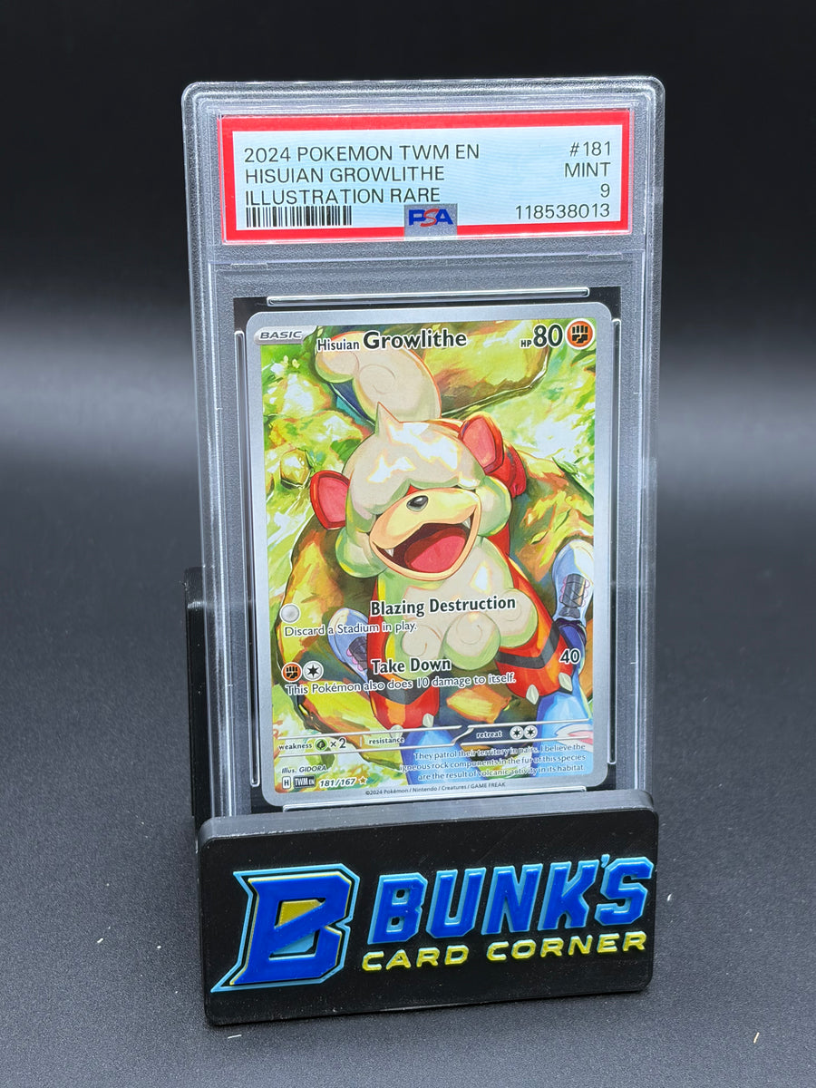 Hisuian Growlithe Illustration Rare PSA 9