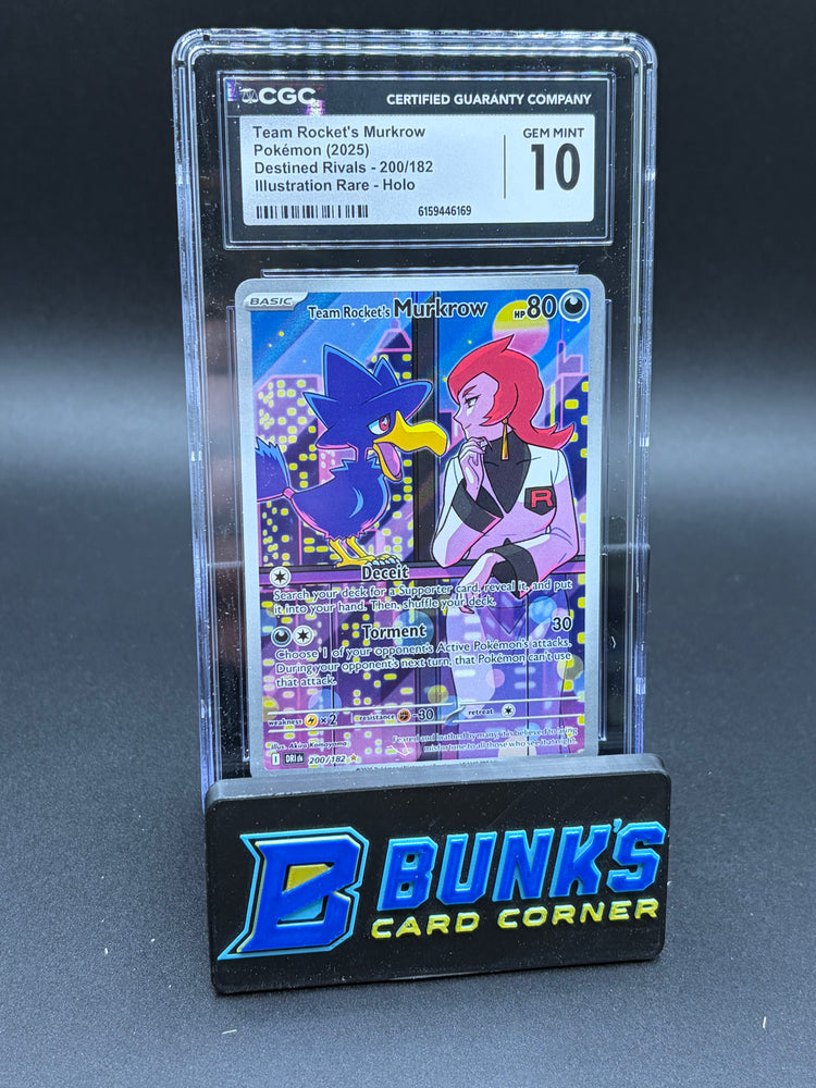 Team Rocket's Murkrow Illustration Rare Holo CGC 10
