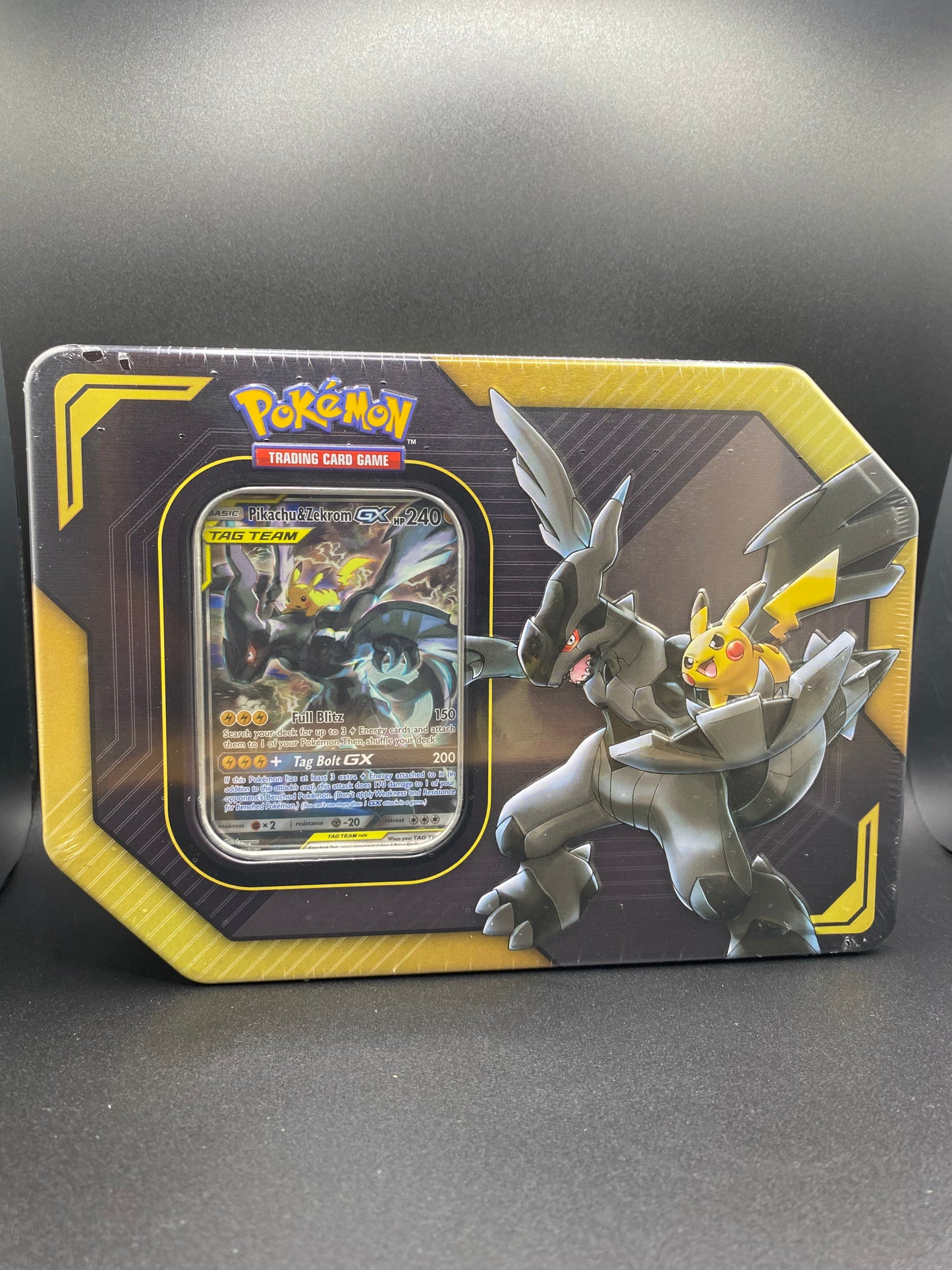 Pokemon Tag Team Pikachu & Zekrom Tin