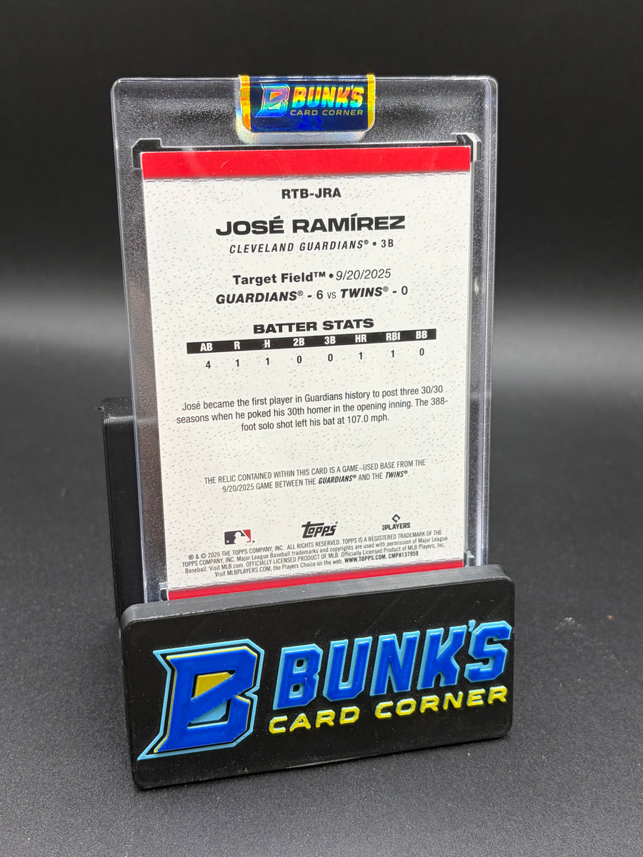 2026 Jose Ramirez Topps Game Used Base