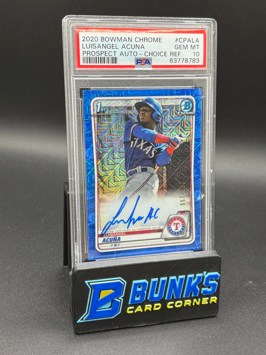 2020 Luisangel Acuna Prospect Auto Choice Ref PSA 10