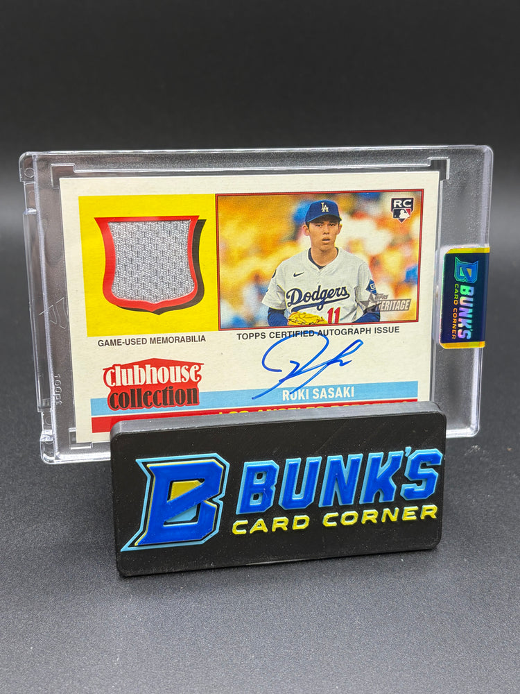 2025 Roki Sasaki Clubhouse Collection Relic Auto RC 10/25