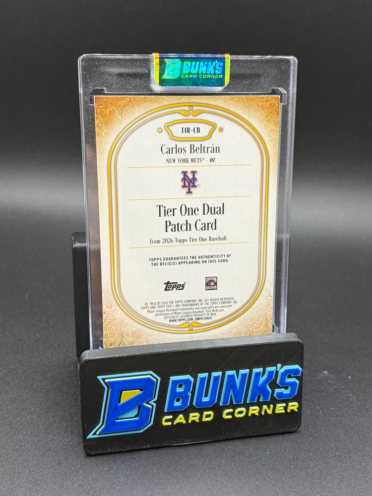 2026 Carlos Beltran Tier One Dual Patch Game Used 20/25