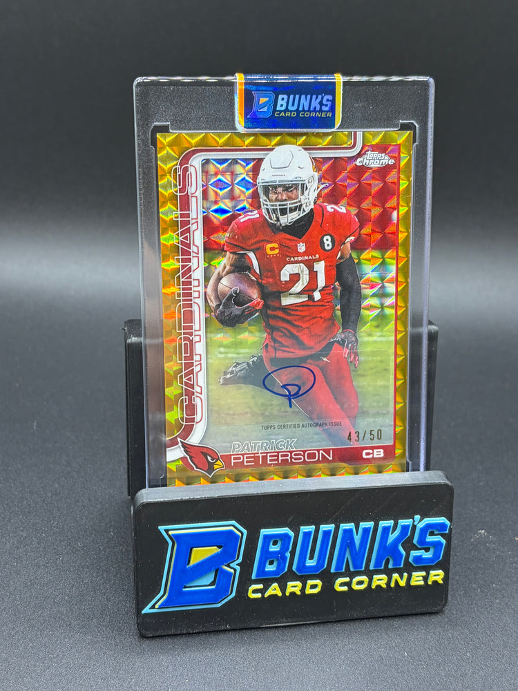 2025 Patrick Peterson Chrome Legends Auto Gold Geometric 43/50