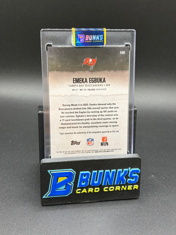 2025 Emeka Egbuka Topps Auto 186/275 RC