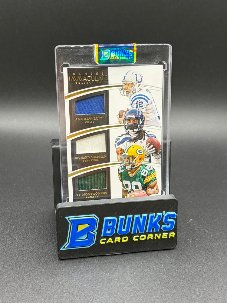 2015 Andrew Luck & Richard Sherman & Ty Montgomery Player Worn Immaculate