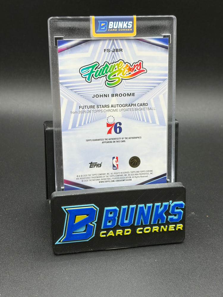 2026 Johni Broome Future Stars Topps Auto RC 9/10