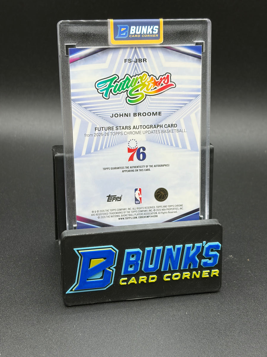 2026 Johni Broome Future Stars Topps Auto RC 9/10
