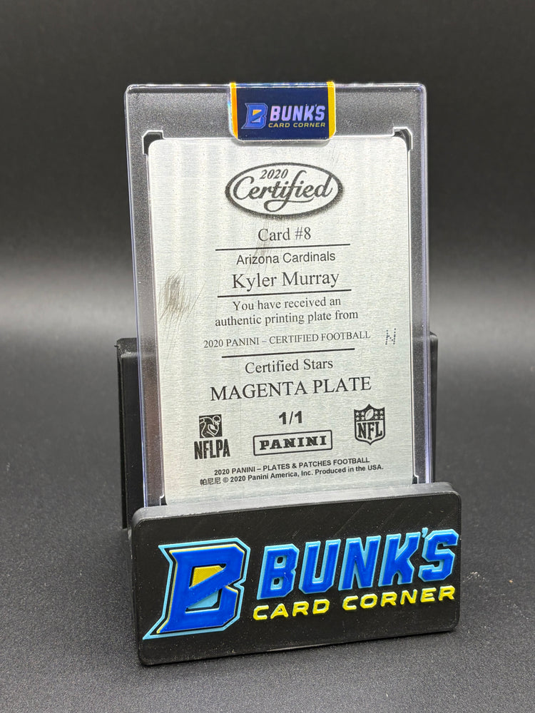 2020 Kyler Murray Magenta Place Plates & Patches 1/1