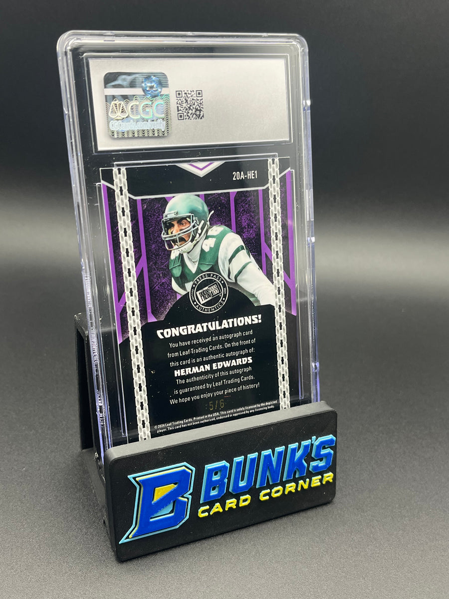 2024 Herman Edwards Green Shimmer Auto CGC Gem 10 AUTO 10 5/6