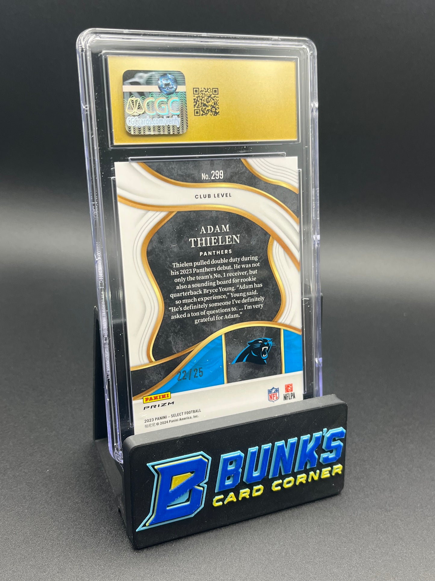 2023 Adam Thielen Blue Disco Select CGC Pristine 10 22/25