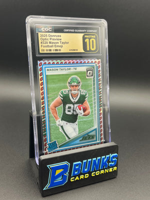 2025 Mason Taylor Football Emoji Optic Preview CGC Pristine 10 RC