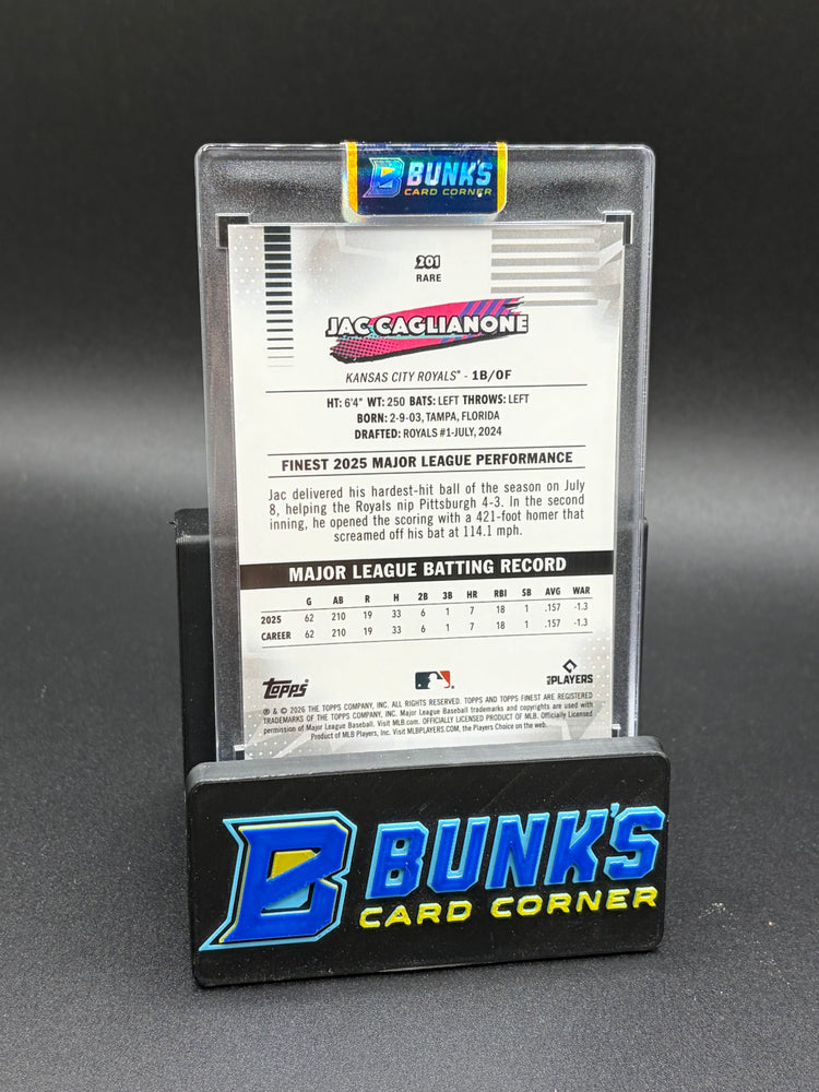 2026 Jac Calianone Topps Gold XRefractor 8/50