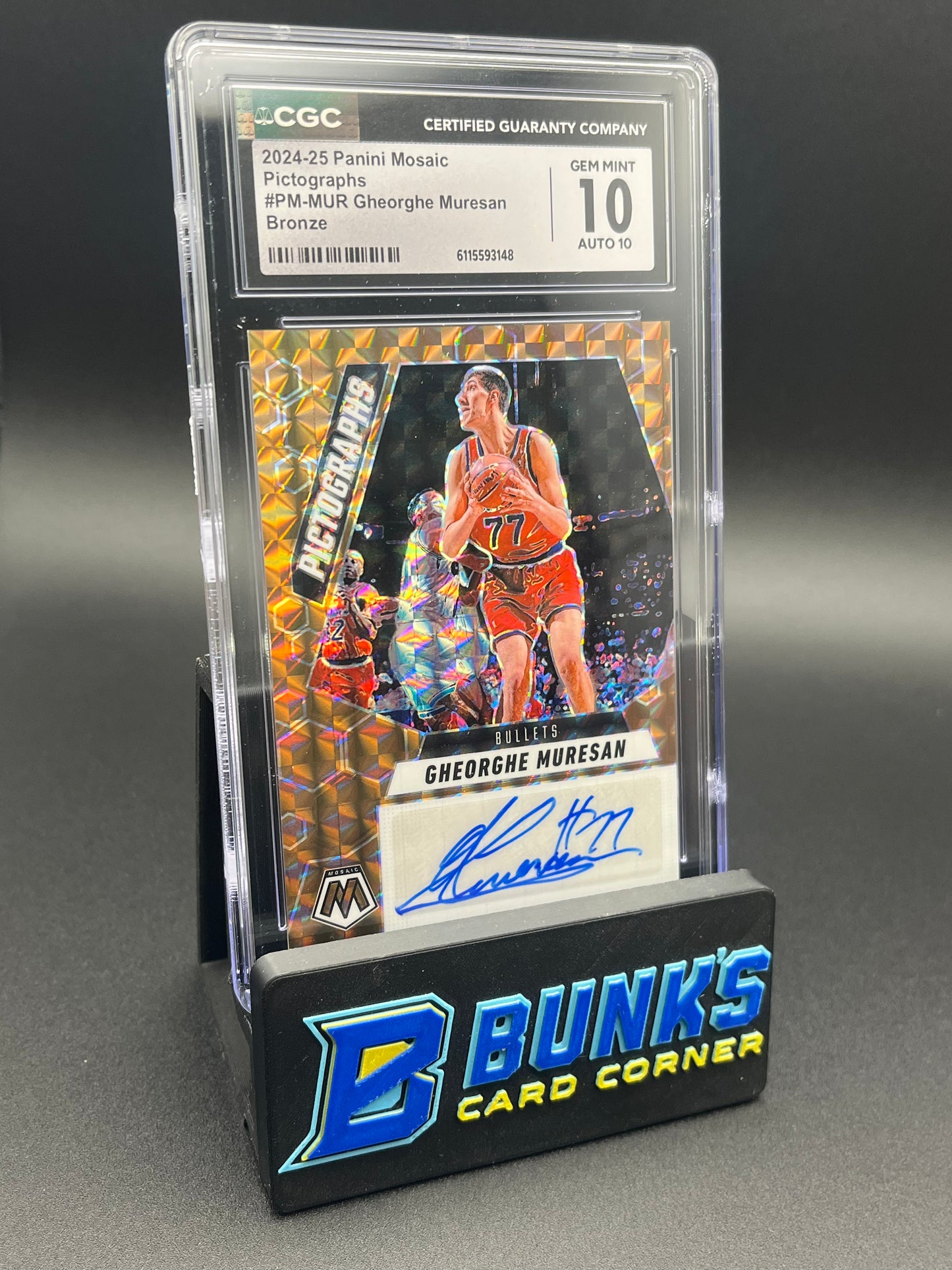 2024-25 Gheorghe Muresan Bronze Pictographs CGC 10 Auto 10 46/49