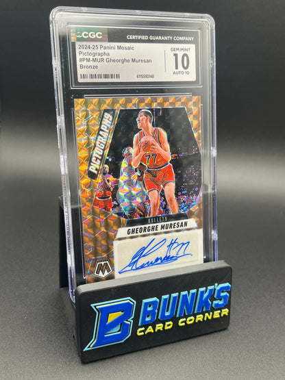 2024-25 Gheorghe Muresan Bronze Pictographs CGC 10 Auto 10 46/49