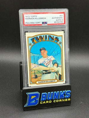 1972 Harmon Killbrew Topps PSA AU Auto 9
