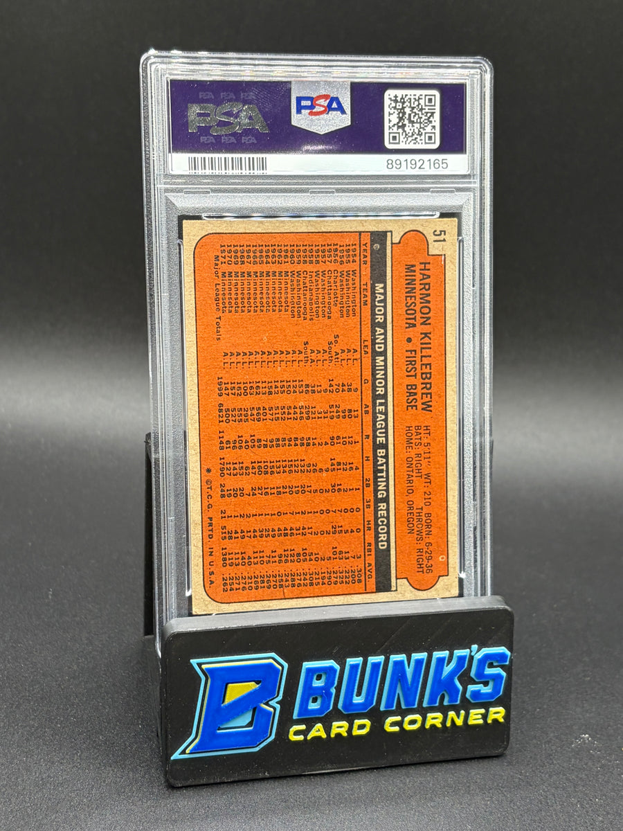 1972 Harmon Killbrew Topps PSA AU Auto 9