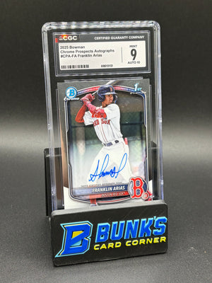 2025 Franklin Arias Chrome Prospects Auto CGC 9 Auto 10