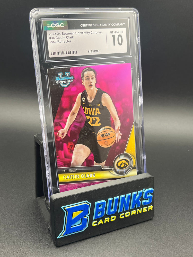 2023-24 Caitlin Clark Pink Refractor CGC 10