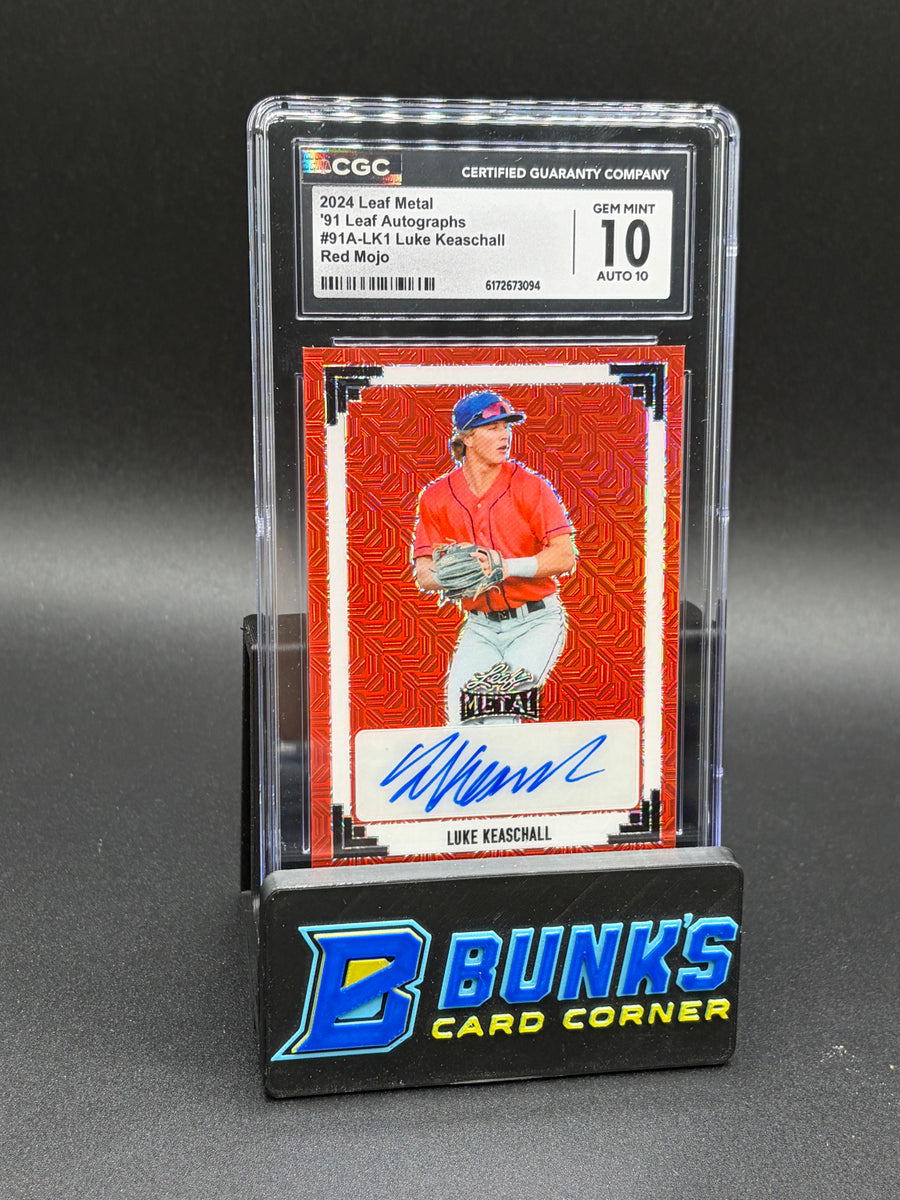 2024 Luke Keaschall Red Mojo Leaf Auto CGC 10 Auto 10 6/6