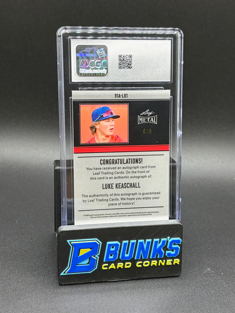 2024 Luke Keaschall Red Mojo Leaf Auto CGC 10 Auto 10 6/6