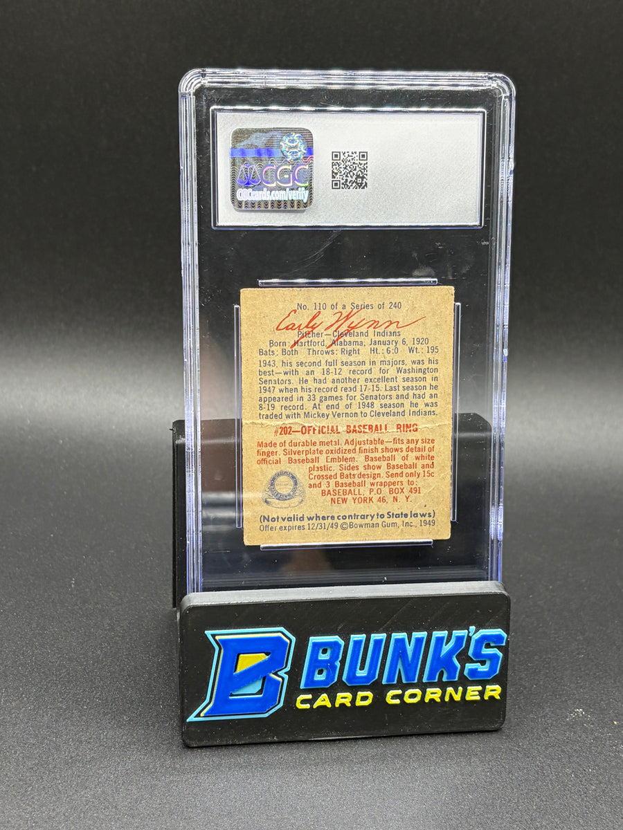 1949 Early Wynn Bowman CGC 1.5